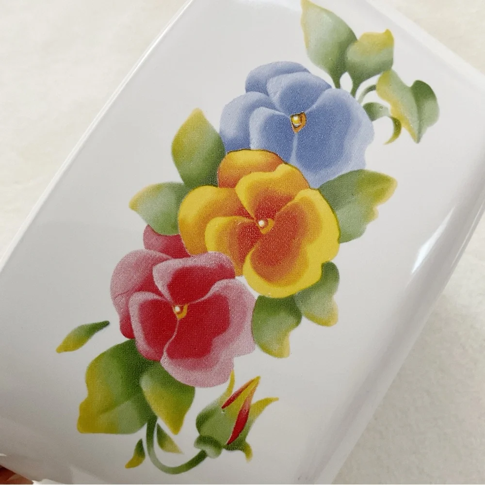 Vintage CorningWare Summer Blush 3 Qt Casserole Dish w Lid